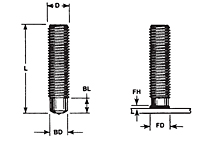 Short Reduced Base Arc Weld Studs
