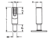 Tapped Reduced Base Arc Weld Studs