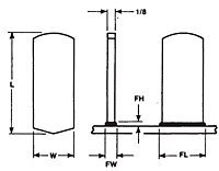 Plain Rectangular Arc Weld Studs