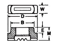 Rectangular Arc Weld Studs With Hole Ferrules