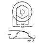 Combination Hex-Nut and Lock-Washer (Open) for 10-24 Threaded Studs