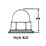 Combination Hex-Nut and Lock-Washer (Closed) for 10-24 Threaded Studs