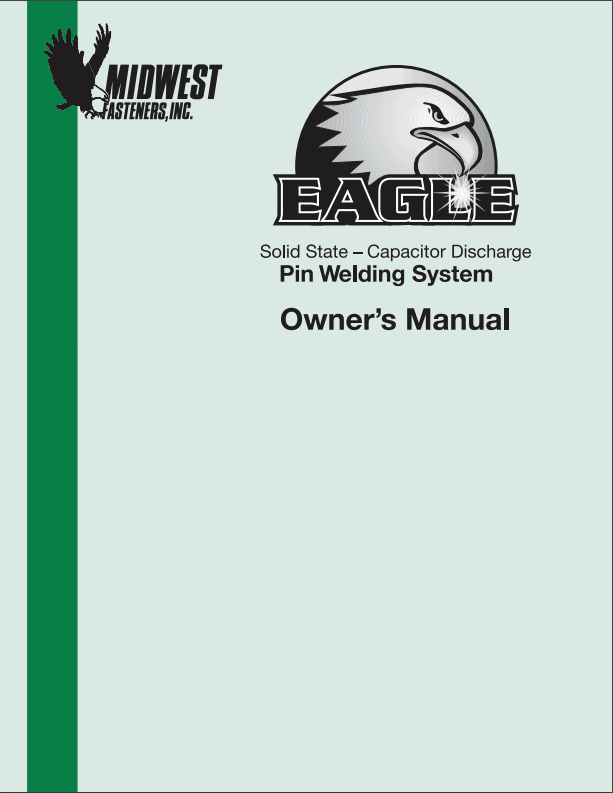 Eagle Pin Welding System Manual | Download Eagle Pin Welding Owner Manual