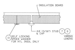 fastener assemblies stud and mushroom cap diagram