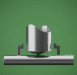 Stud and ceramic ferrule against the work plate